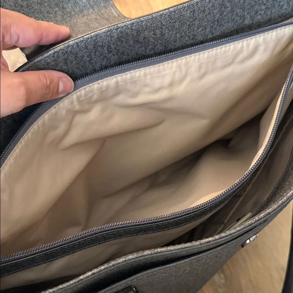 Tumi Gray and Black tote